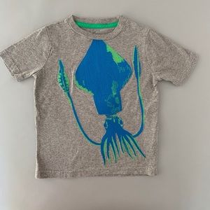 Super Stitch Embroidered Squid Appliqué Tee Boden